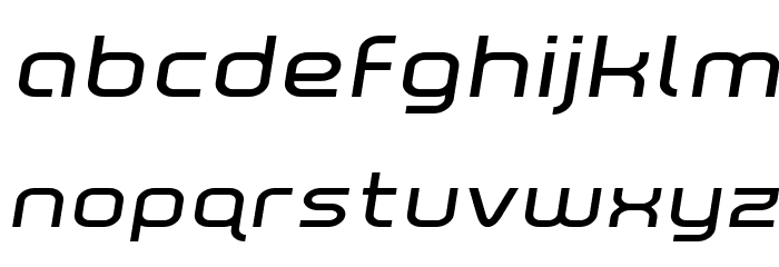 Fox on the Run Expanded Semi-Italic Font LOWERCASE