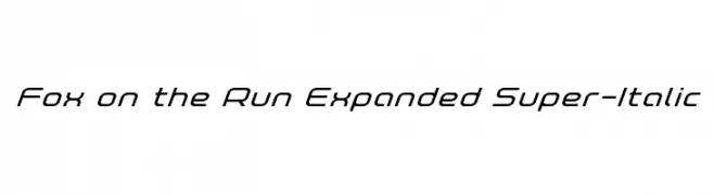 Fox on the Run Expanded Super-Italic  नि: शुल्क फ़ॉन्ट्स डाउनलोड