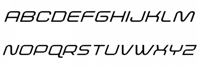 Fox on the Run Expanded Super-Italic Font UPPERCASE