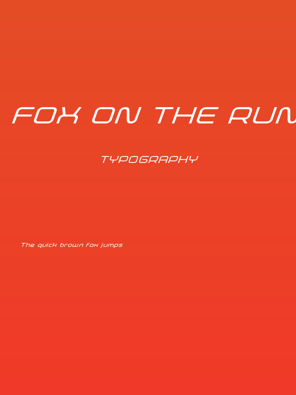 Fox on the Run Expanded Super-Italic Poster