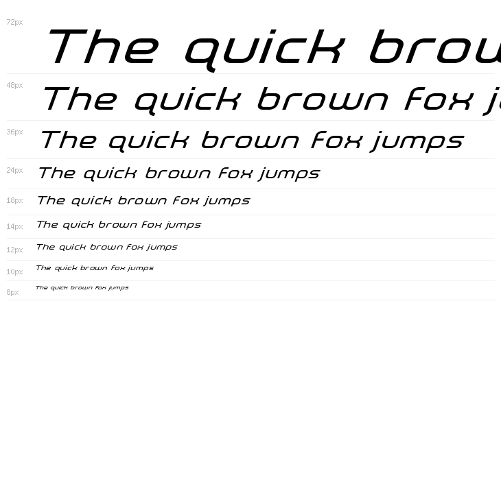 Fox on the Run Expanded Super-Italic Waterfall