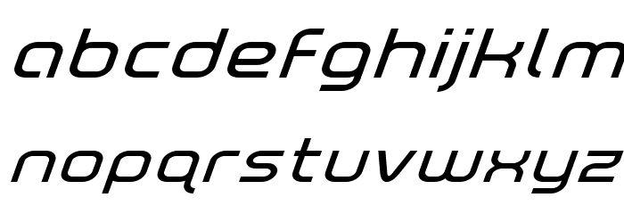 Fox on the Run Expanded Super-Italic Font LOWERCASE