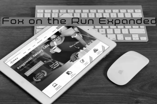 Fox on the Run Expanded Font examples
