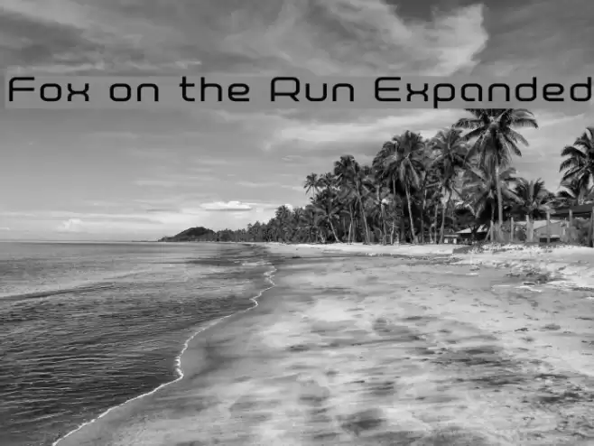 Fox on the Run Expanded Font examples
