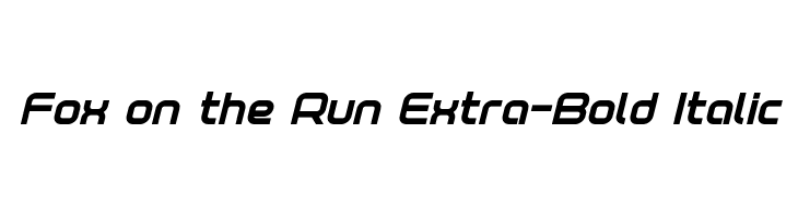 Fox on the Run Extra-Bold Italic  フリーフォントのダウンロード