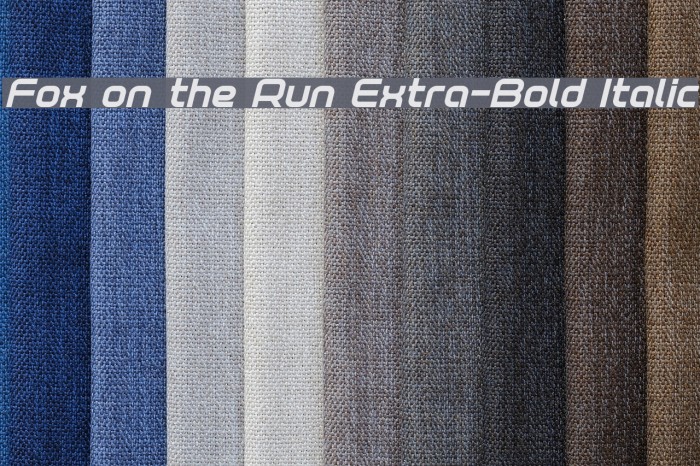 Fox on the Run Extra-Bold Italic Font examples