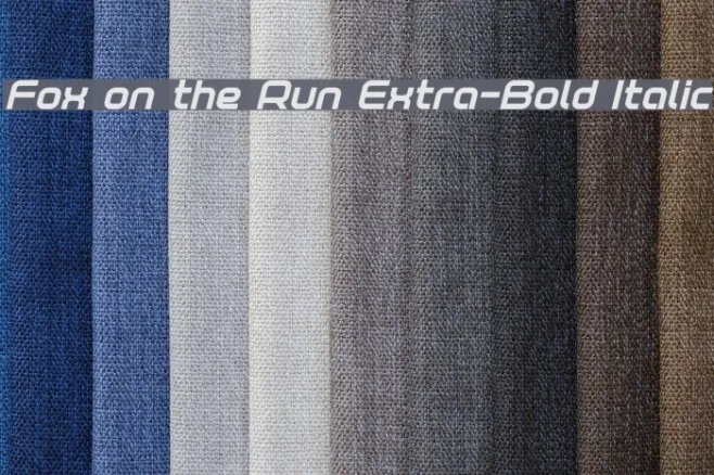 Fox on the Run Extra-Bold Italic Example 1