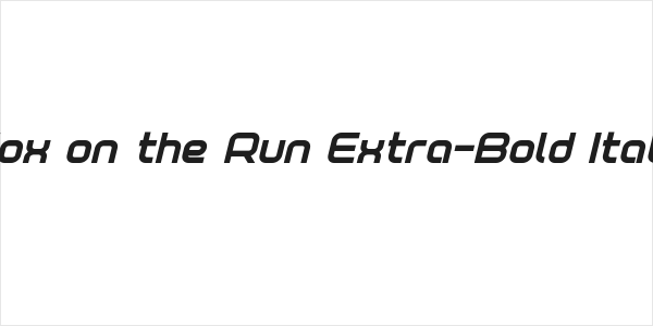 Fox on the Run Extra-Bold Italic Logo