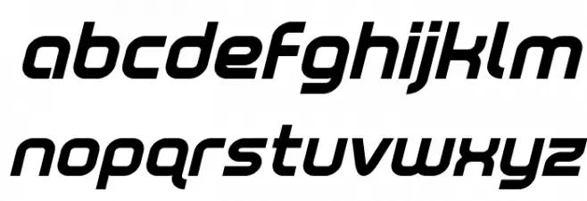 Fox on the Run Extra-Bold Italic Font Litere mici