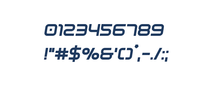 Fox on the Run Extra-Bold Semi-Italic Other Characters
