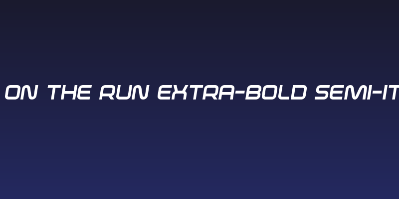 Fox on the Run Extra-Bold Semi-Italic Social Header