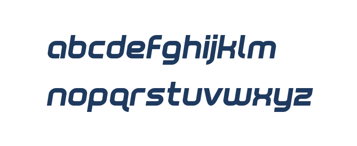 Fox on the Run Extra-Bold Semi-Italic Lowercase