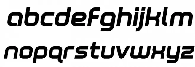 Fox on the Run Extra-Bold Semi-Italic Fonte MINÚSCULAS