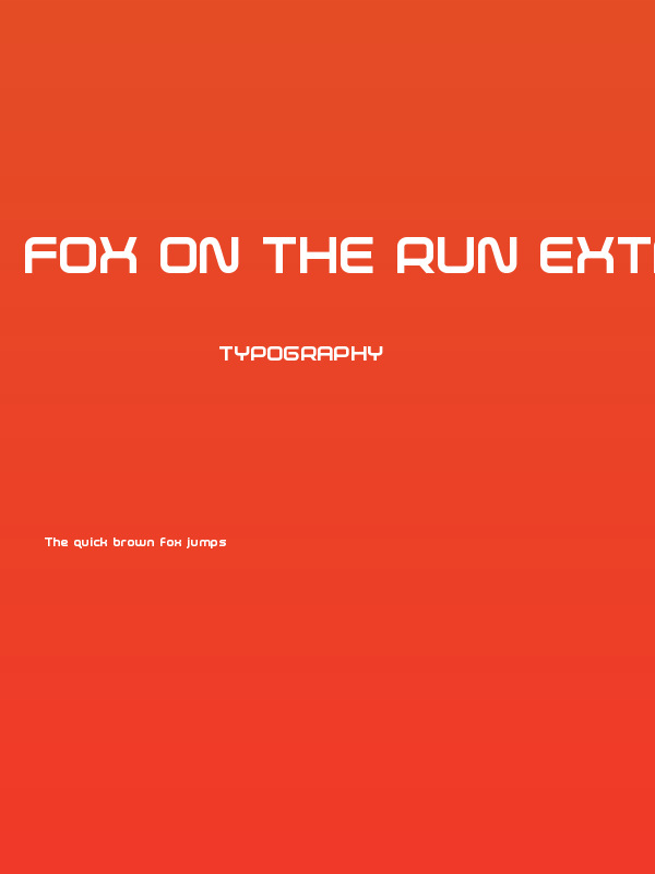 Fox on the Run Extra-Bold Poster