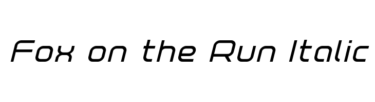 Fox on the Run Italic  Frei Schriftart Herunterladen