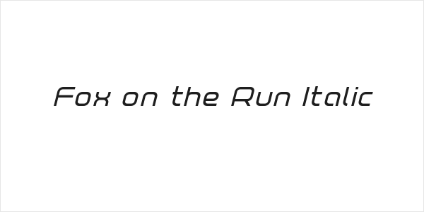 Fox on the Run Italic Logo