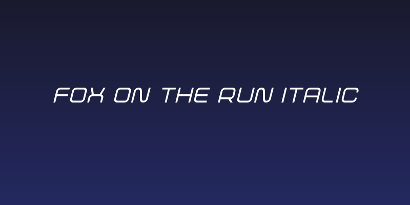 Fox on the Run Italic Social Header