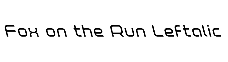 Fox on the Run Leftalic  Free Fonts Download