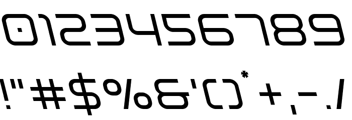 Fox on the Run Leftalic Font OTHER CHARS