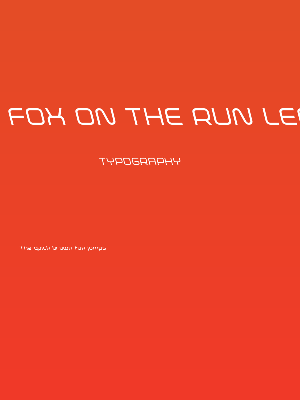Fox on the Run Leftalic Poster