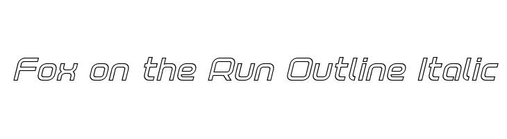 Fox on the Run Outline Italic  フリーフォントのダウンロード