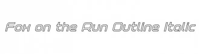Fox on the Run Outline Italic  フリーフォントのダウンロード