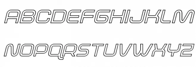 Fox on the Run Outline Italic Schriftart Groß