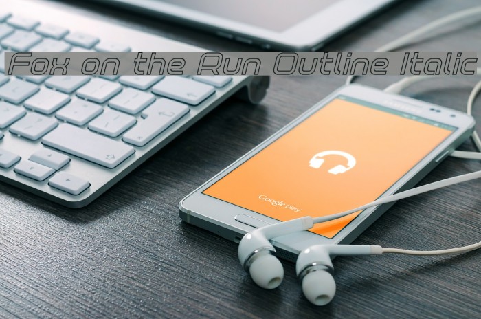 Fox on the Run Outline Italic Example 2