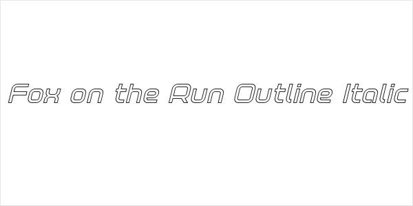 Fox on the Run Outline Italic Logo