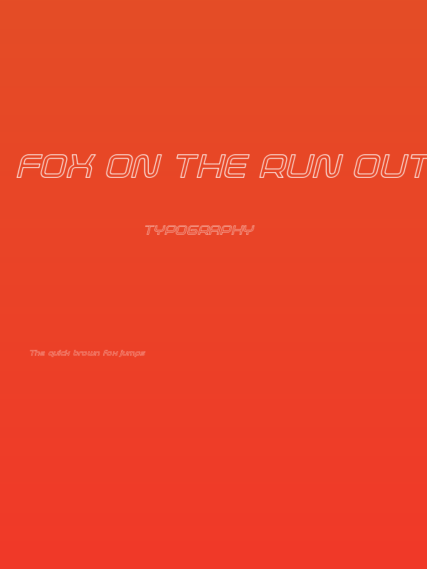 Fox on the Run Outline Italic Poster