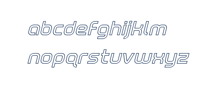 Fox on the Run Outline Italic Lowercase