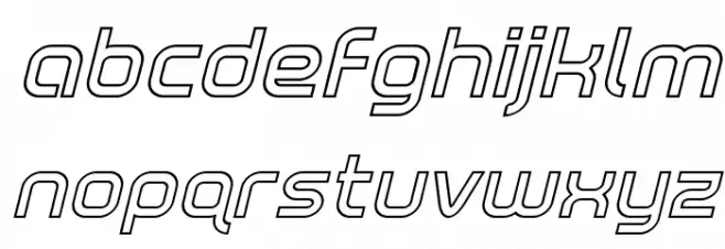 Fox on the Run Outline Italic Font Litere mici