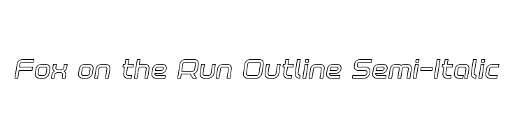 Fox on the Run Outline Semi-Italic  Frei Schriftart Herunterladen