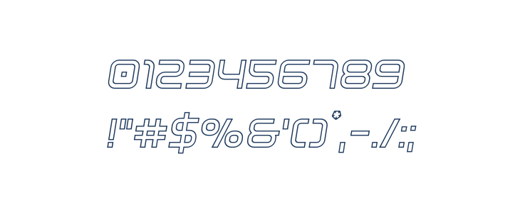 Fox on the Run Outline Semi-Italic Other Characters