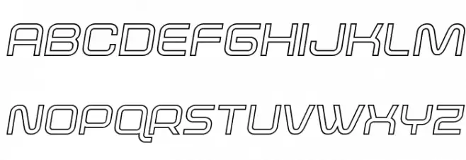 Fox on the Run Outline Semi-Italic خط أحرف كبيرة