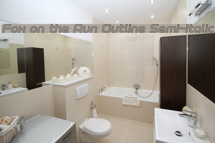 Fox on the Run Outline Semi-Italic Example 3