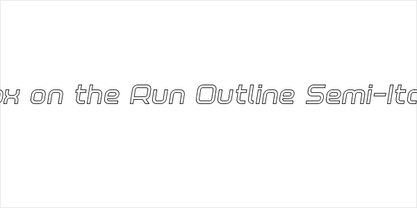 Fox on the Run Outline Semi-Italic Logo