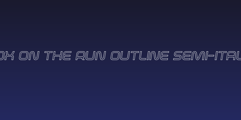 Fox on the Run Outline Semi-Italic Social Header