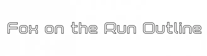 Fox on the Run Outline  フリーフォントのダウンロード