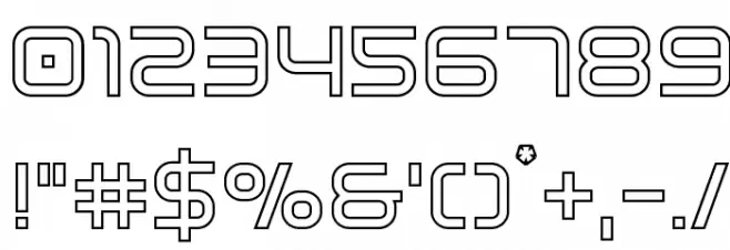 Fox on the Run Outline Font OTHER CHARS