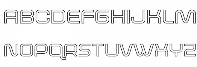 Fox on the Run Outline Schriftart Groß