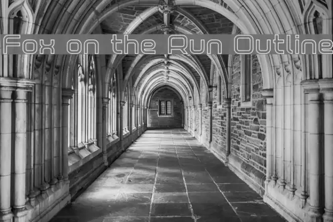 Fox on the Run Outline Font examples