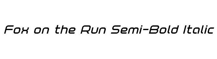 Fox on the Run Semi-Bold Italic  baixar fontes gratis
