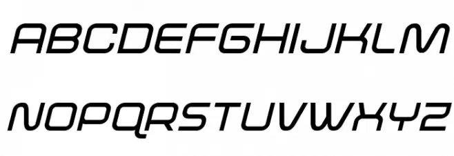 Fox on the Run Semi-Bold Italic Polices MAJUSCULES