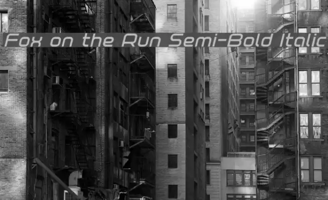 Fox on the Run Semi-Bold Italic Font examples