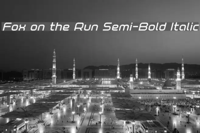 Fox on the Run Semi-Bold Italic Font examples