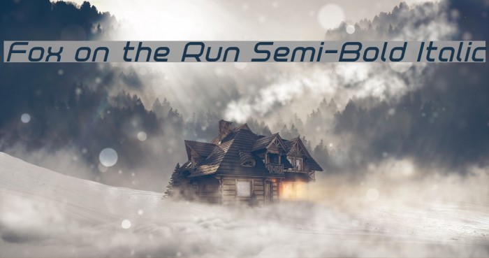 Fox on the Run Semi-Bold Italic Example 3