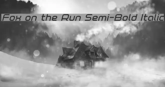 Fox on the Run Semi-Bold Italic Font examples