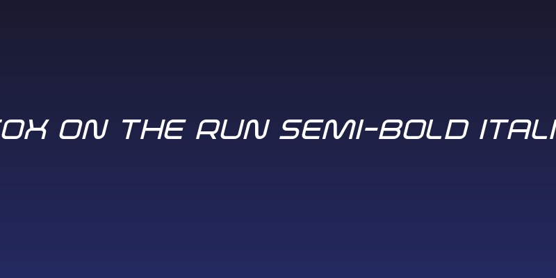 Fox on the Run Semi-Bold Italic Social Header