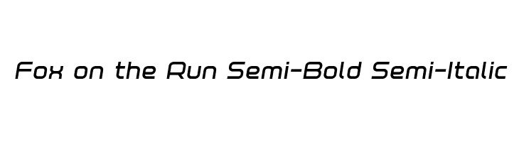 Fox on the Run Semi-Bold Semi-Italic  font caratteri gratis